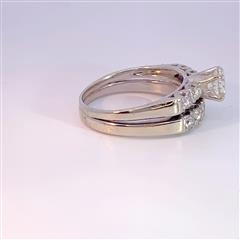 Lady's Diamond Wedding Band 10 Diamonds 1.40 Carat T.W. 14K White Gold 4.7g